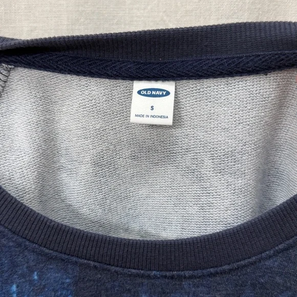 Women’s Old Navy White and Navy Blue Tie-Dye Short Sleeve Boxy Tee. Size S. - Picture 4 of 8